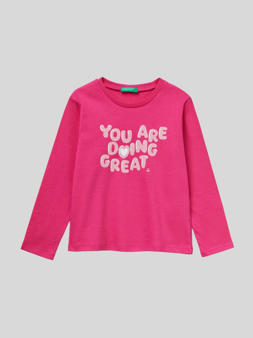 Benetton Kız Çocuk Baskılı Sweatshirt 1-6 Yaş Fuşya