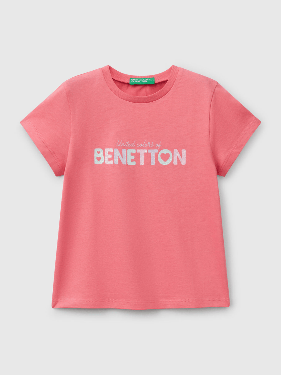 Benetton Kız Çocuk Baskılı Tshirt 1-6 Yaş Pembe