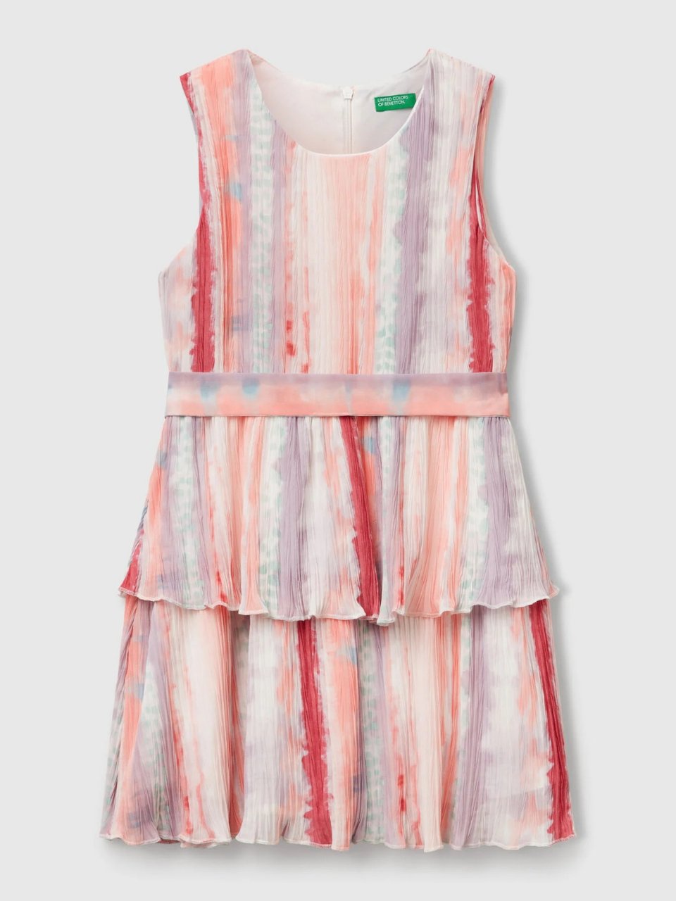 Benetton Kız Çocuk Batik Elbise 6-14 Yaş Pembe