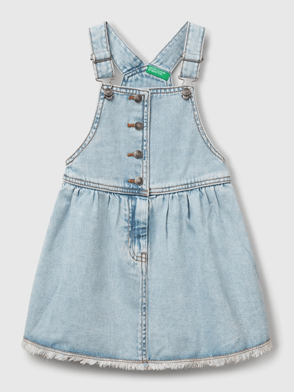 Benetton Kız Çocuk Kot Salopet Etek 1-6 Yaş Mavi