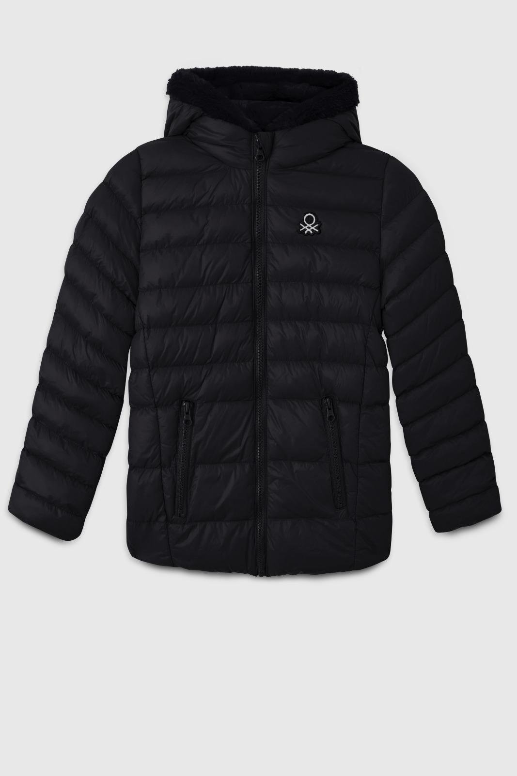 Benetton Kız Çocuk Mont 4-14 Yaş Siyah