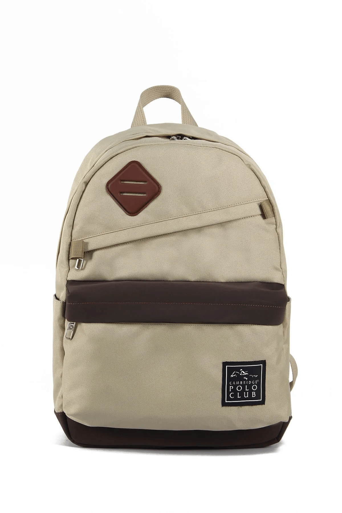 Cambridge Polo Club Creative Üç Bölmeli Unisex Çocuk İlkokul Çantası Bej
