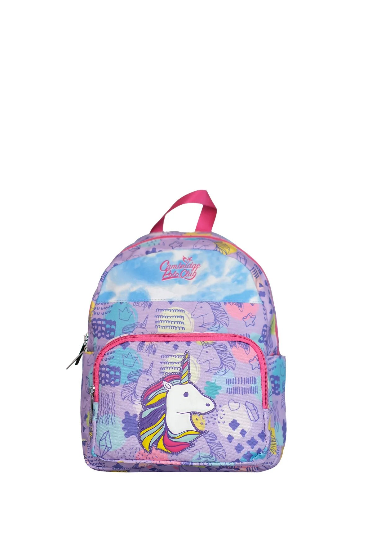 Cambridge Polo Club Unicorn Ön Cepli Kız Çocuk Anaokulu Çantası Mor