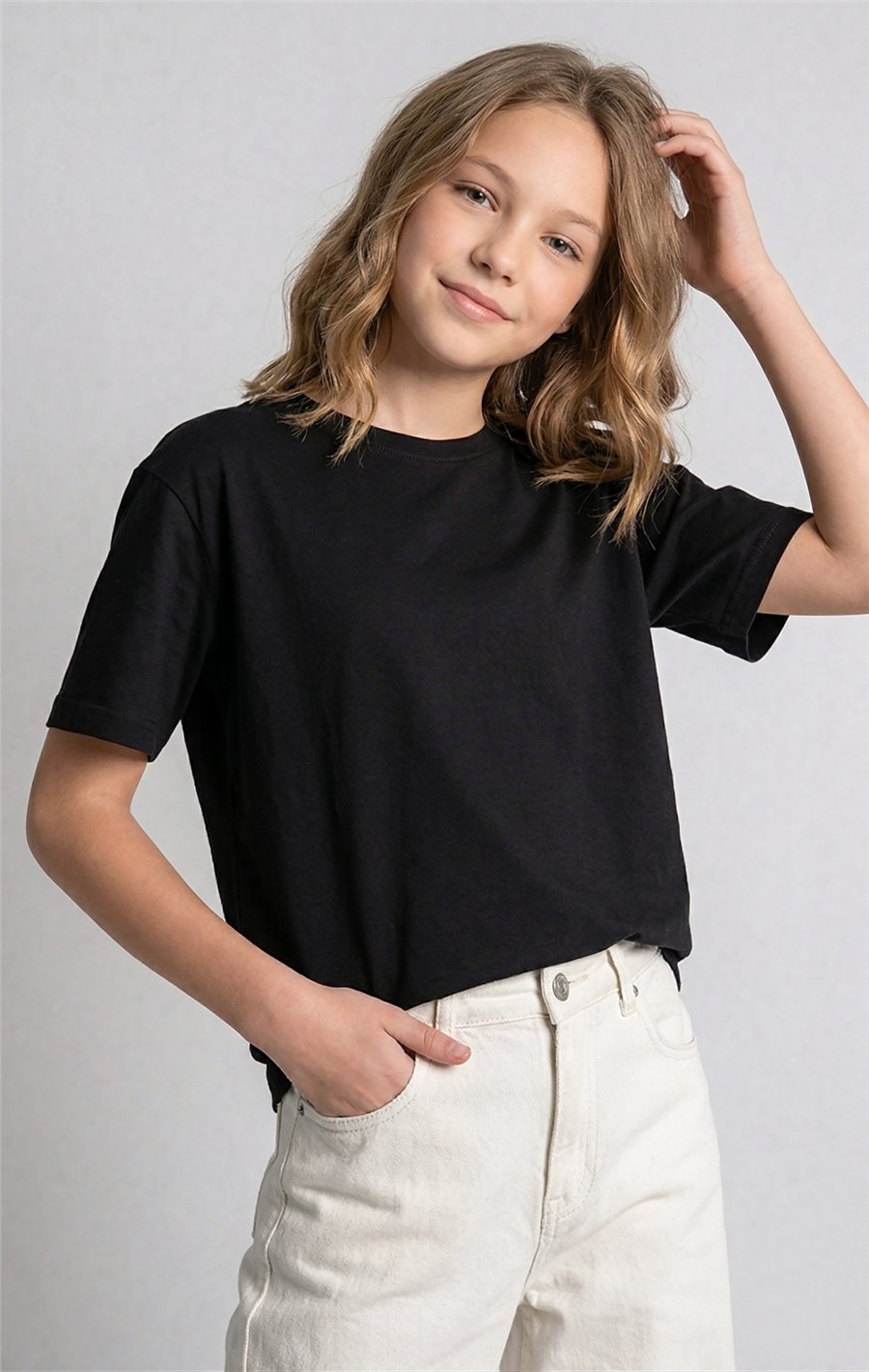 Dmb Çocuk Basic Tshirt 9-14 Yaş Siyah