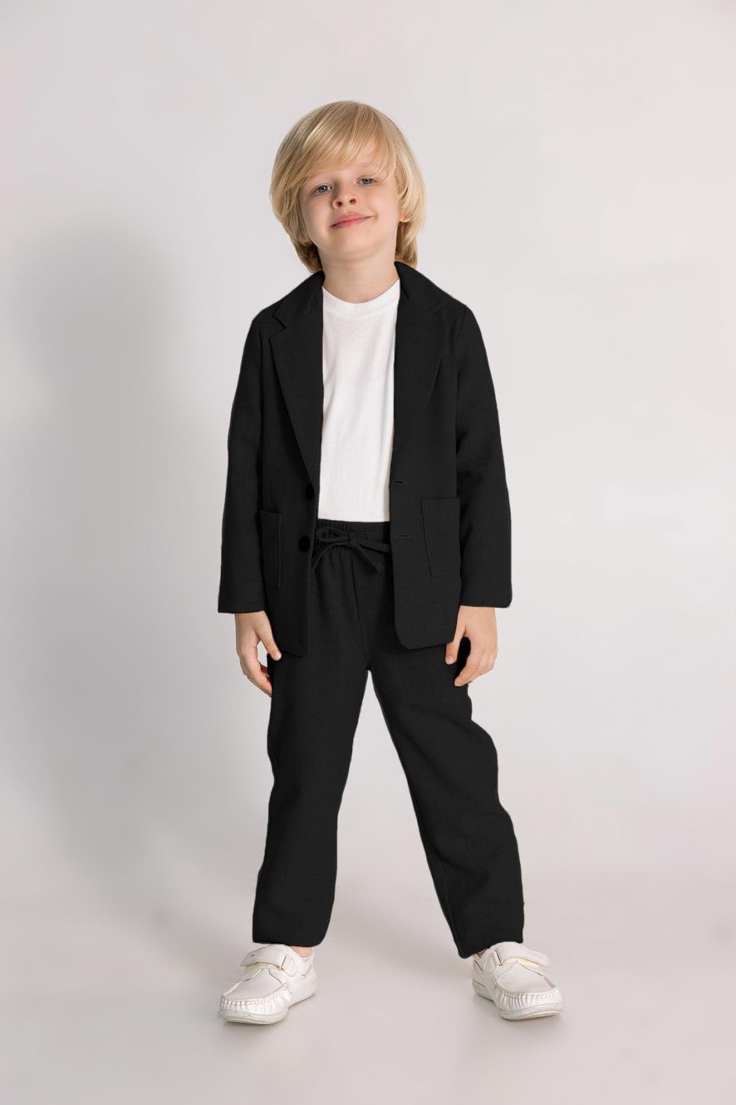 Dmb Erkek Çocuk 3'lü Takım 3-7 Yaş Siyah