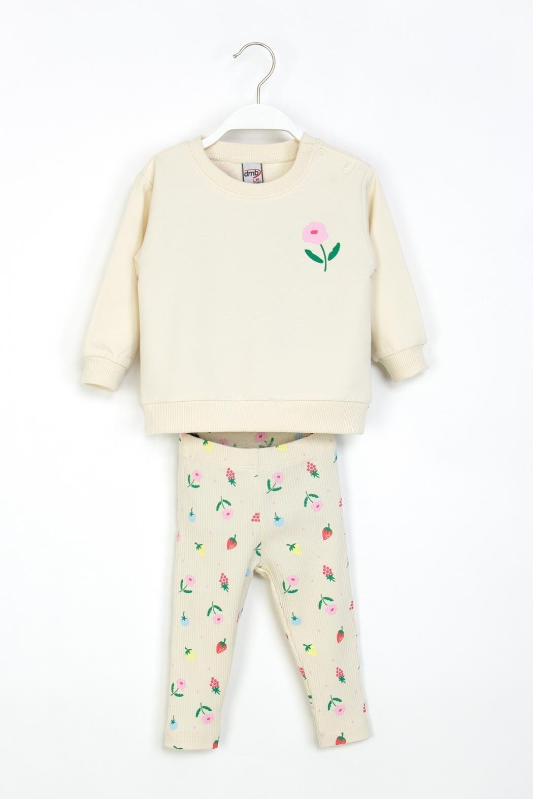 Dmb Kız Bebek Taytlı Takım 1-4 Yaş Krem