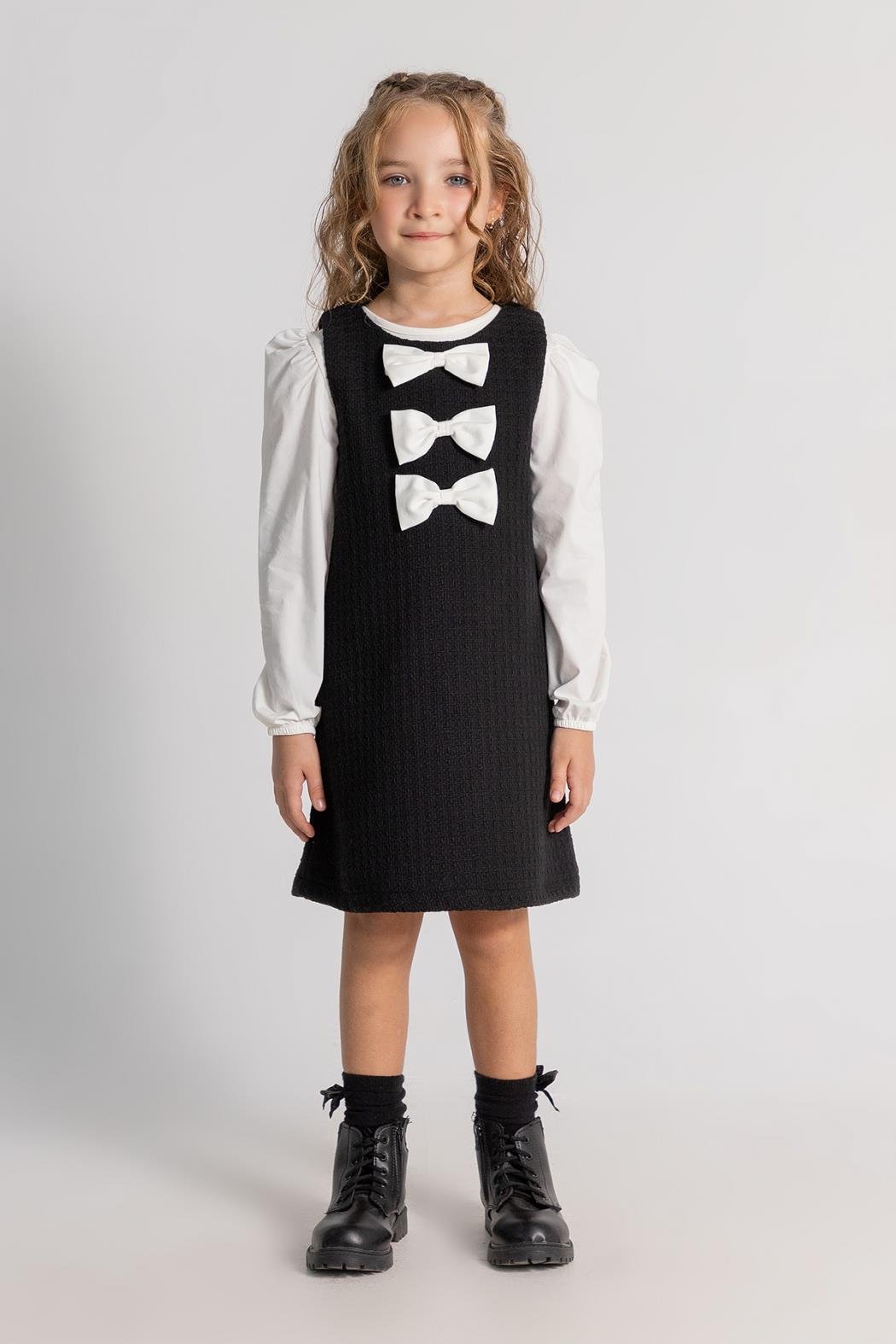 Dmb Kız Çocuk 2'Li Elbise 4-9 Yaş Siyah