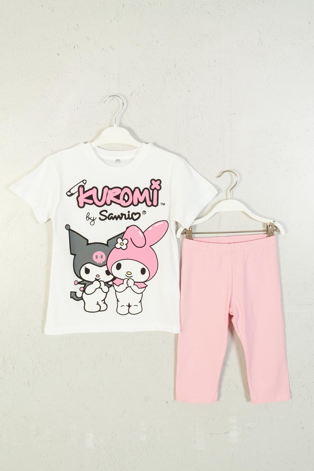 Dmb Kız Çocuk Kromi Taytlı Takım 4-9 Yaş Beyaz