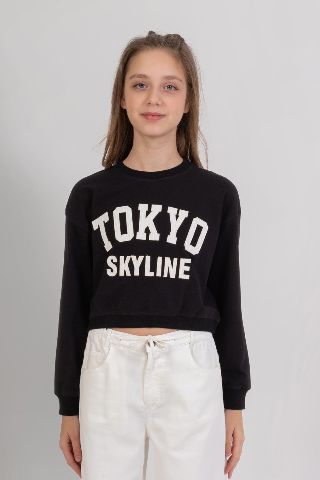 Dmb Kız Çocuk Tokyo Sweatshirt 9-14 Yaş Siyah