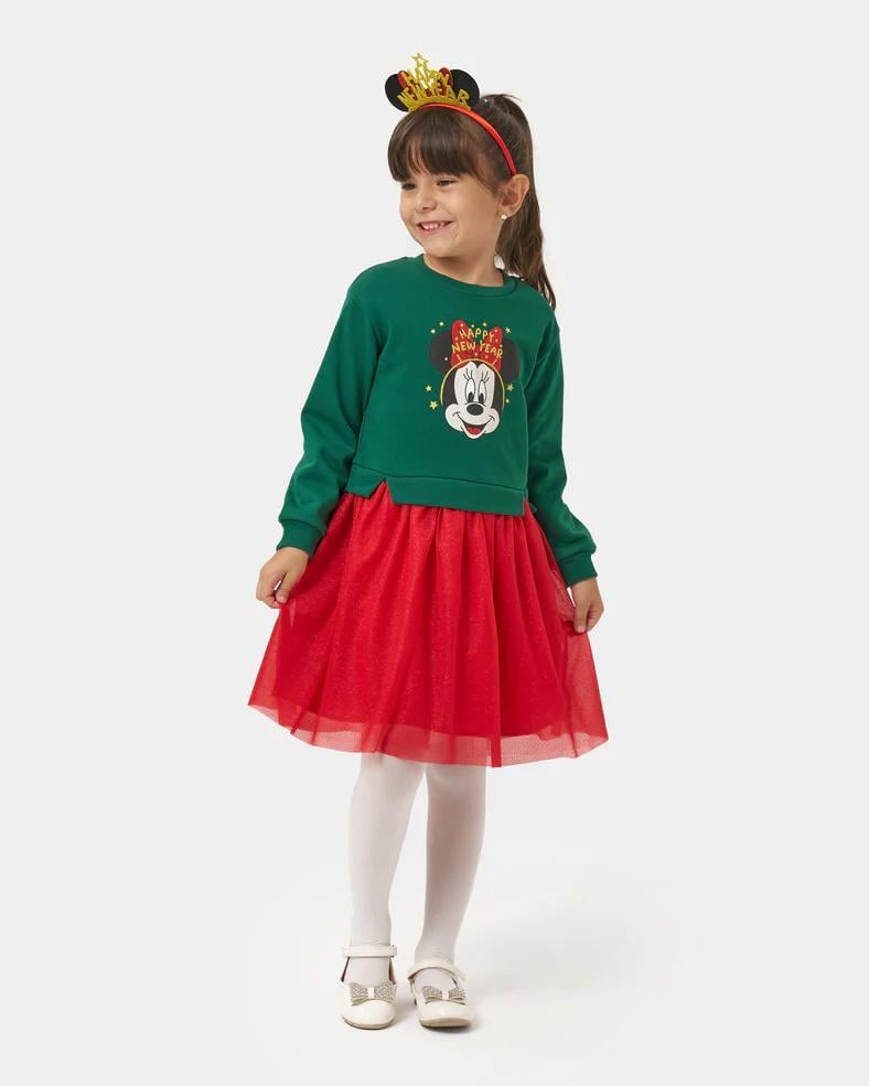 Gugo Kız Çocuk Yılbaşı Elbise 4-7 Yaş YEŞİL