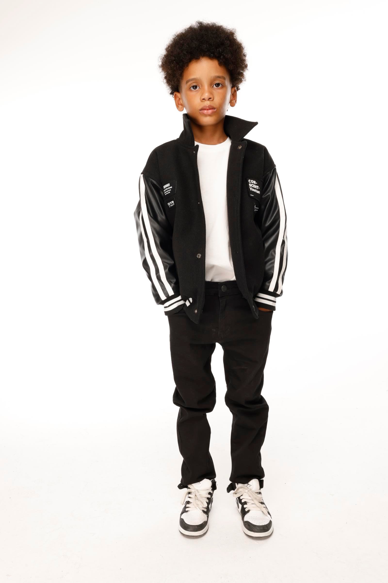 Jena Erkek Çocuk Kaşe Mont 9-14 Yaş SİYAH