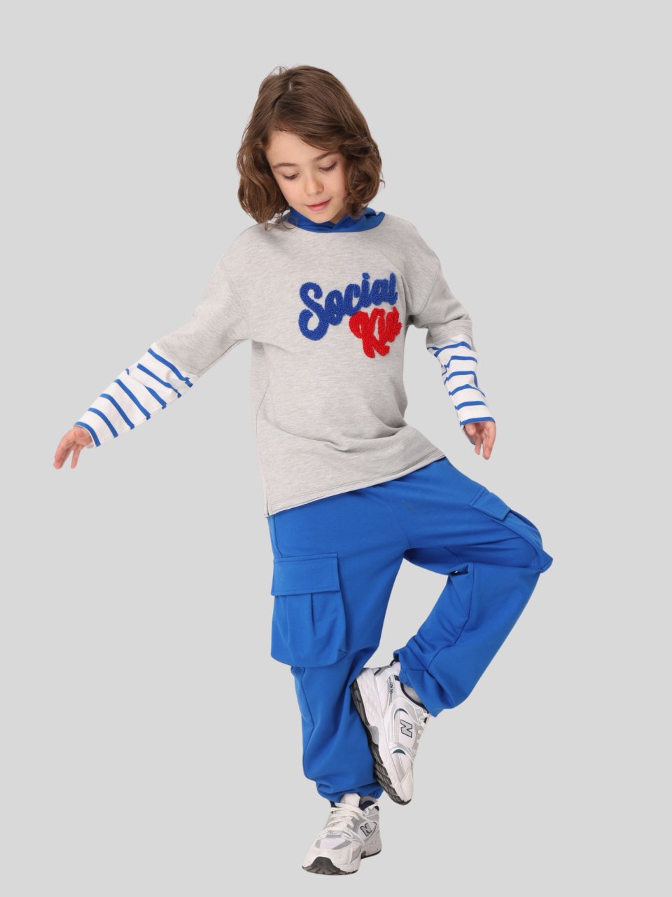 Jena Erkek Çocuk Körük Cepli Eşofman Altı 3-8 Yaş Mavi