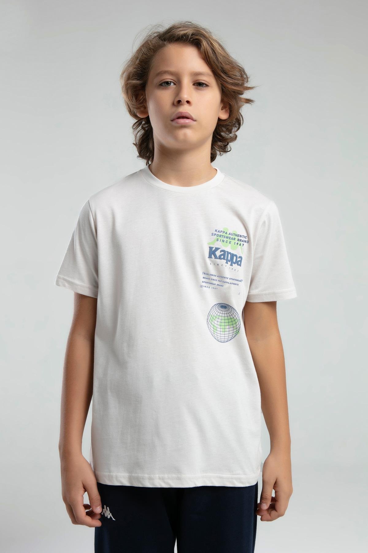 Kappa Erkek Çocuk Baskılı Tshirt 5-16 Yaş TAŞ