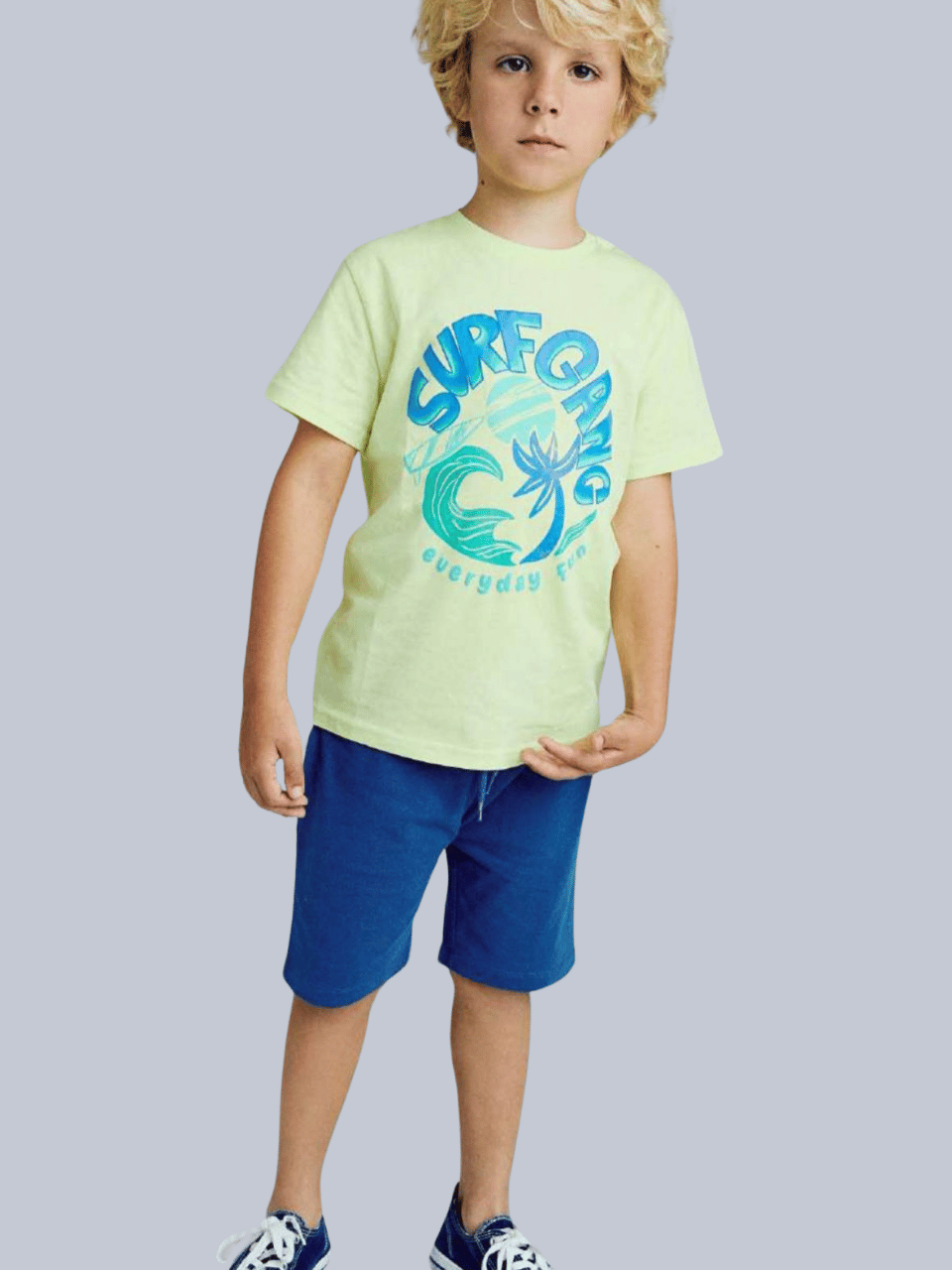 Losan Erkek Çocuk Baskılı Tshirt 4-8 Yaş Sarı