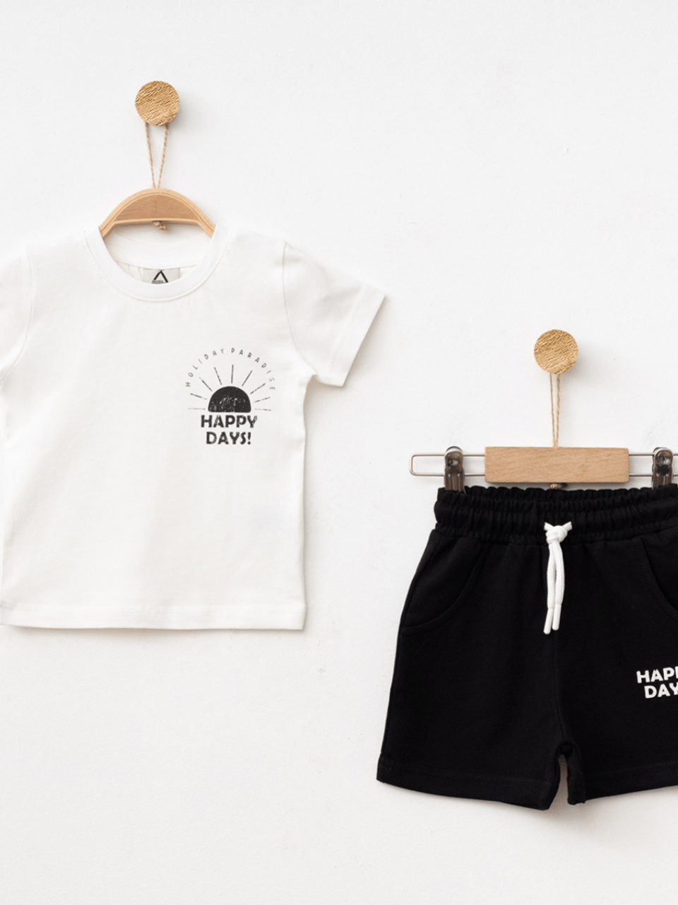Marcoera Erkek Bebek Baskılı Şortlu Takım 1-4 Yaş Siyah