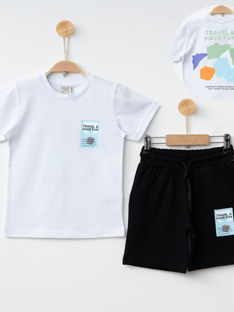 Marcoera Erkek Çocuk Baskılı Şortlu Takım 4-14 Yaş Beyaz