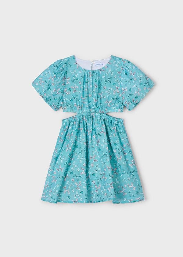 Mayoral Kız Çocuk Baskılı Elbise 6-10 Yaş Yeşil