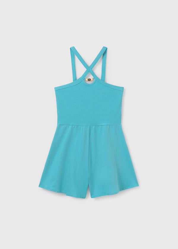 Mayoral Kız Çocuk Çapraz Askılı Şortlu Tulum 10-14 Yaş Turkuaz