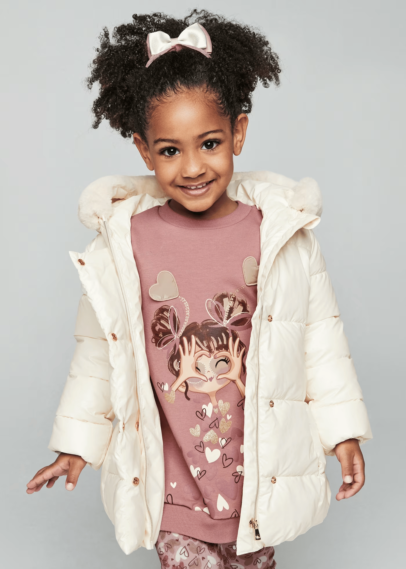 Mayoral Kız Çocuk Elbise Grafik 5-9 Yaş PEMBE