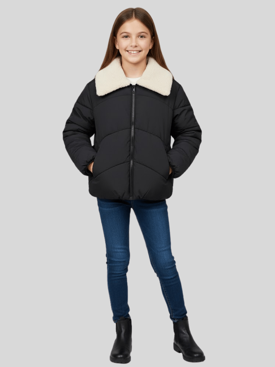 Mayoral Kız Çocuk Mont 10-14 Yaş Siyah