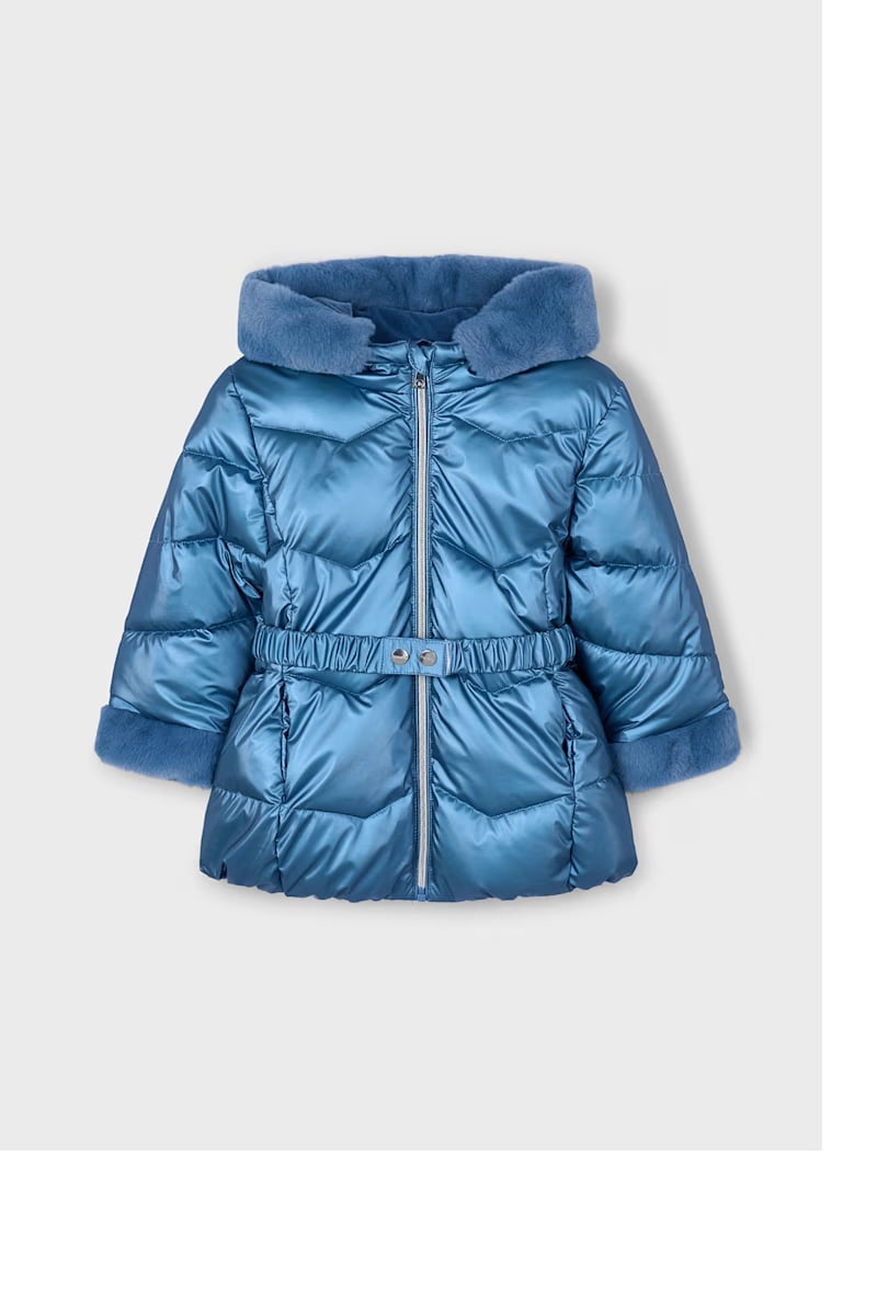 Mayoral Kız Çocuk Parlak Kaban 4-10 Yaş Mavi