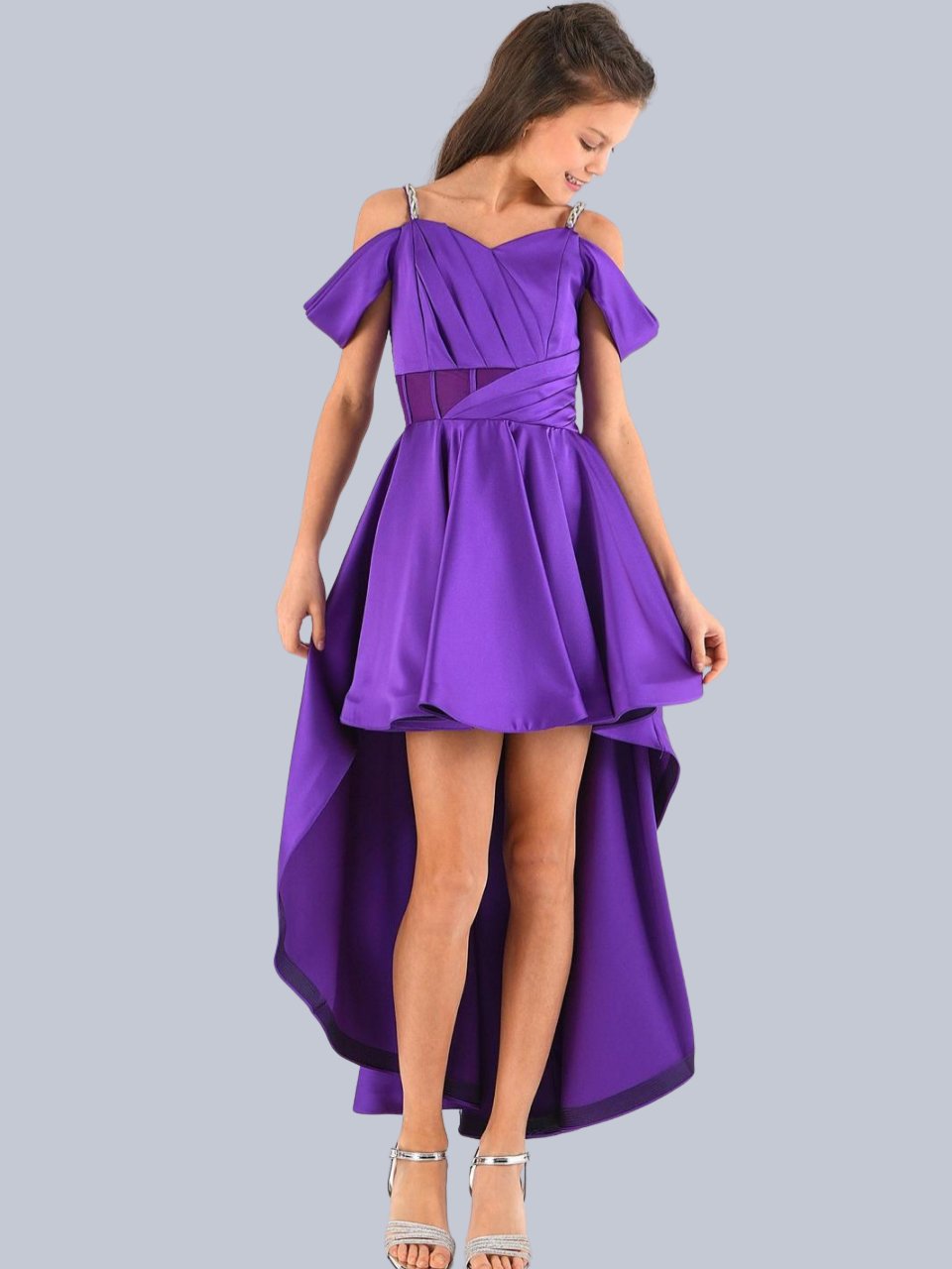 Miss Helina Kız Çocuk Abiye Elbise 11-15 Yaş Mor