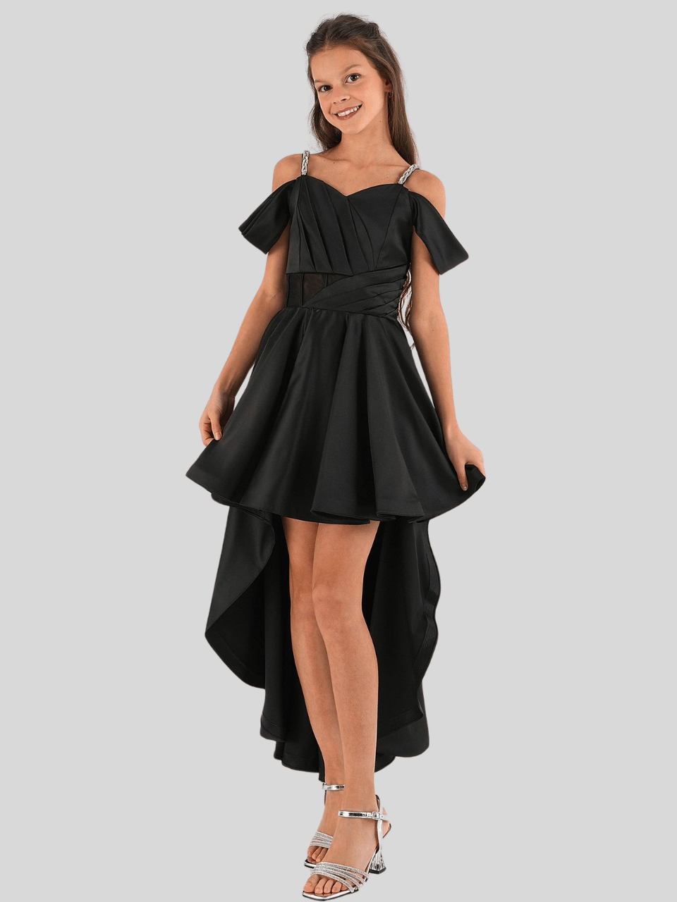 Miss Helina Kız Çocuk Abiye Elbise 11-15 Yaş Siyah