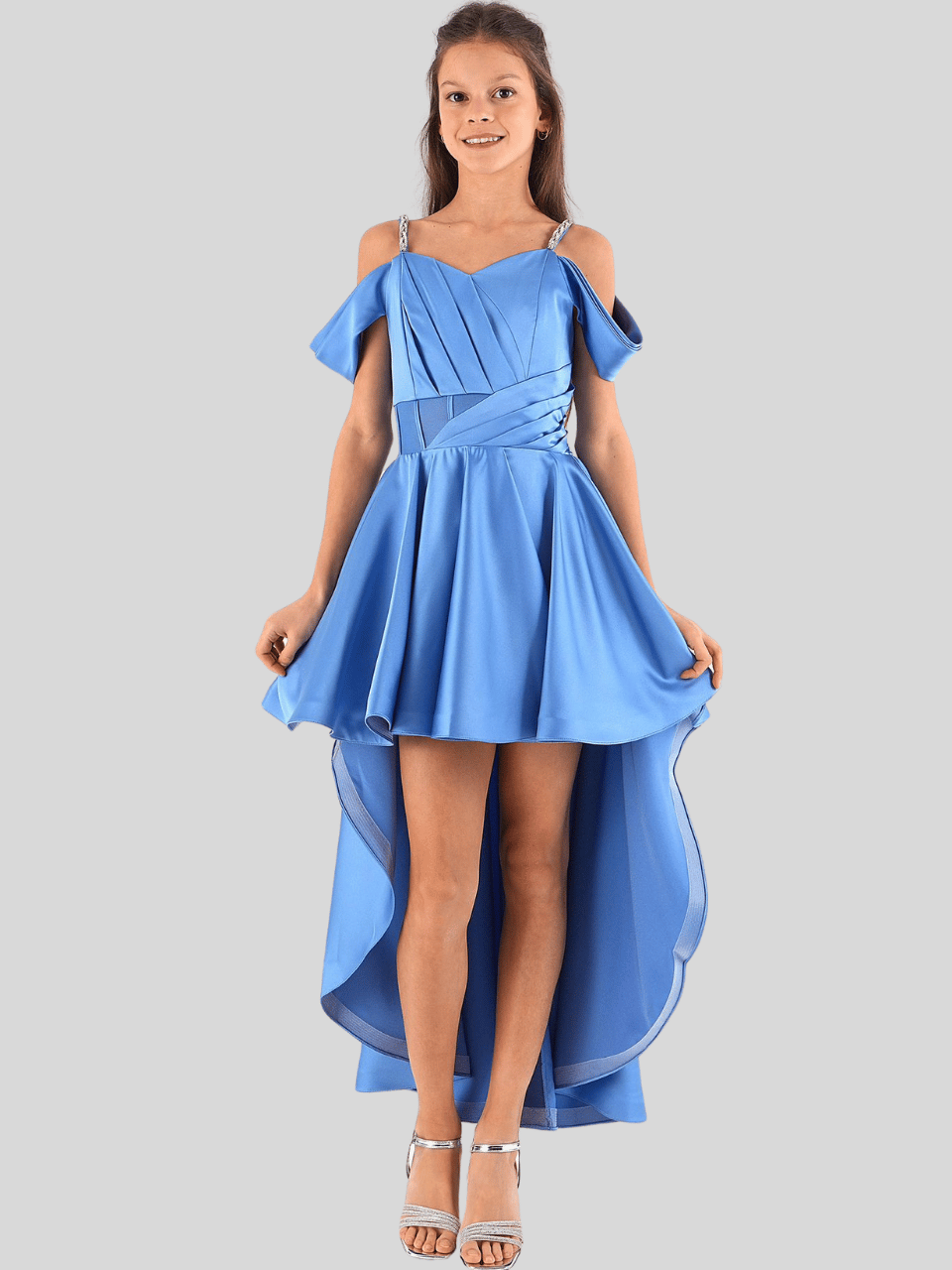 Miss Helina Kız Çocuk Abiye Elbise 11-15 Yaş Mavi