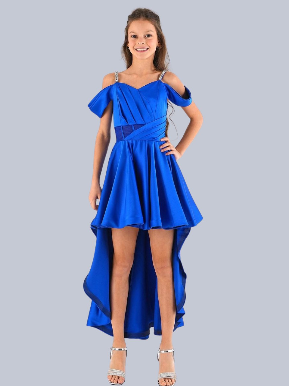 Miss Helina Kız Çocuk Abiye Elbise 11-15 Yaş Saks