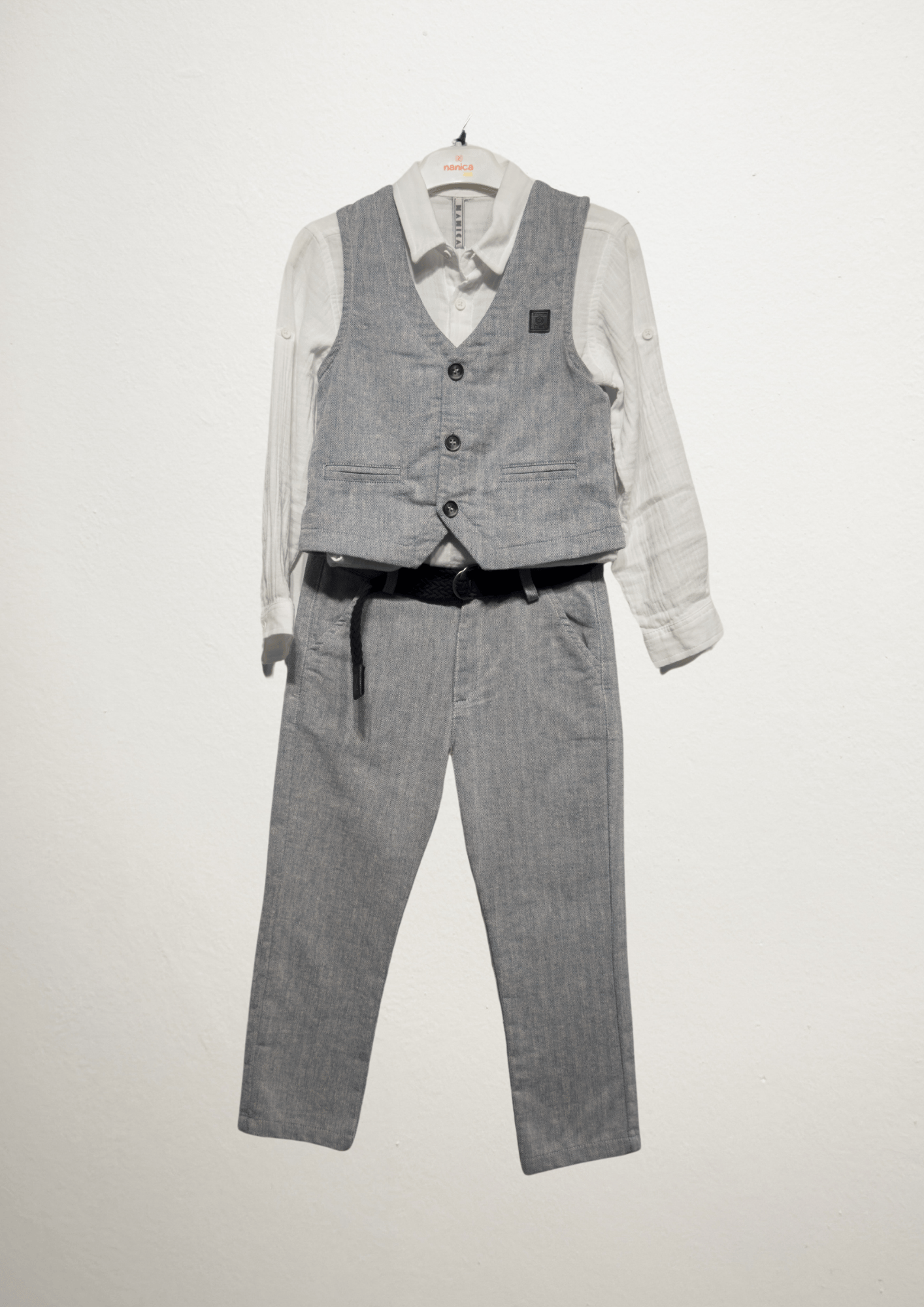 Nanica Erkek Çocuk Yelekli 3'llü Takım 3-8 Yaş Lacivert