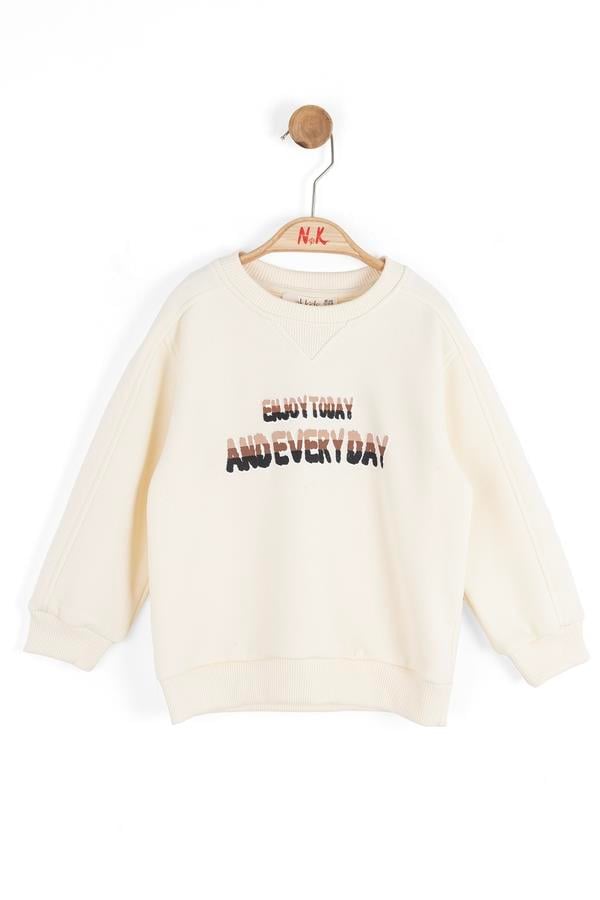 Nk Erkek Bebek Enjoy Sweatshirt 1-4 Yaş Krem