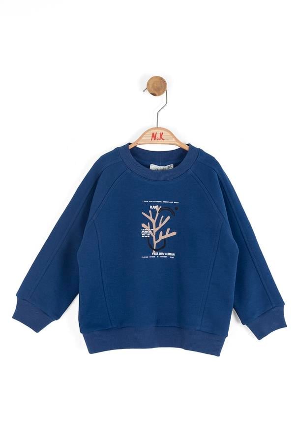Nk Erkek Bebek Plant Sweatshirt 1-4 Yaş Mavi