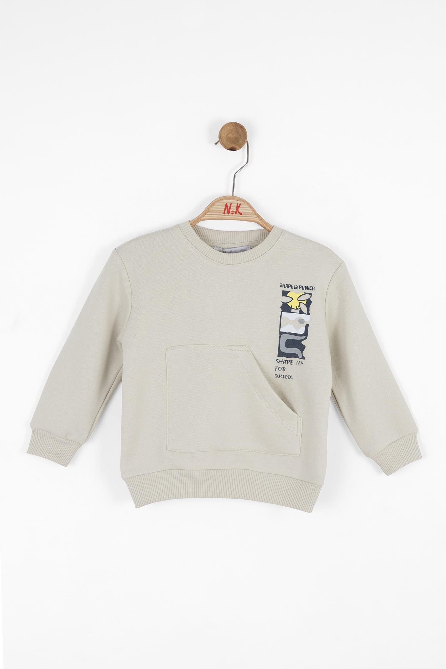 Nk Erkek Bebek Power Sweatshirt 1-4 Yaş KREM