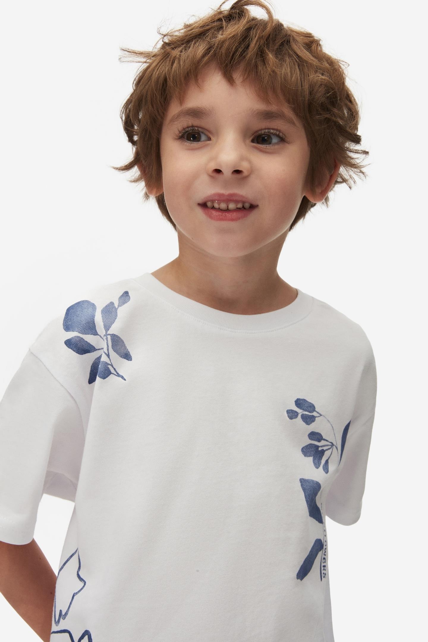 Nk Erkek Çocuk Autumn Tshirt 4-8 Yaş Beyaz