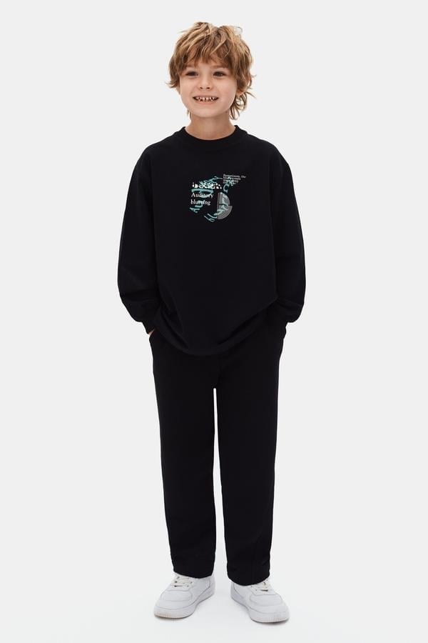 Nk Erkek Çocuk Blur Sweatshirt 8-14 Yaş Siyah
