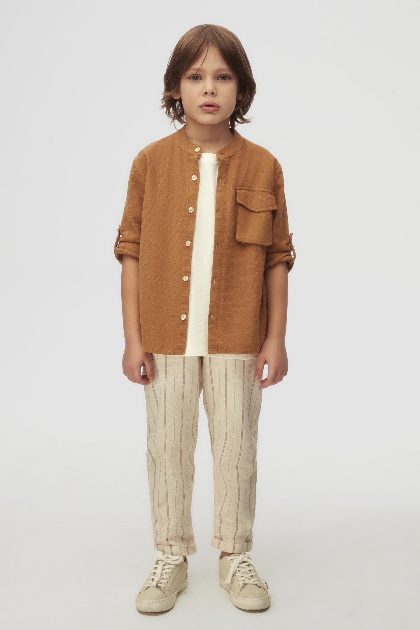 Nk Erkek Çocuk Cashew Gömlek 4-8 Yaş Kahve