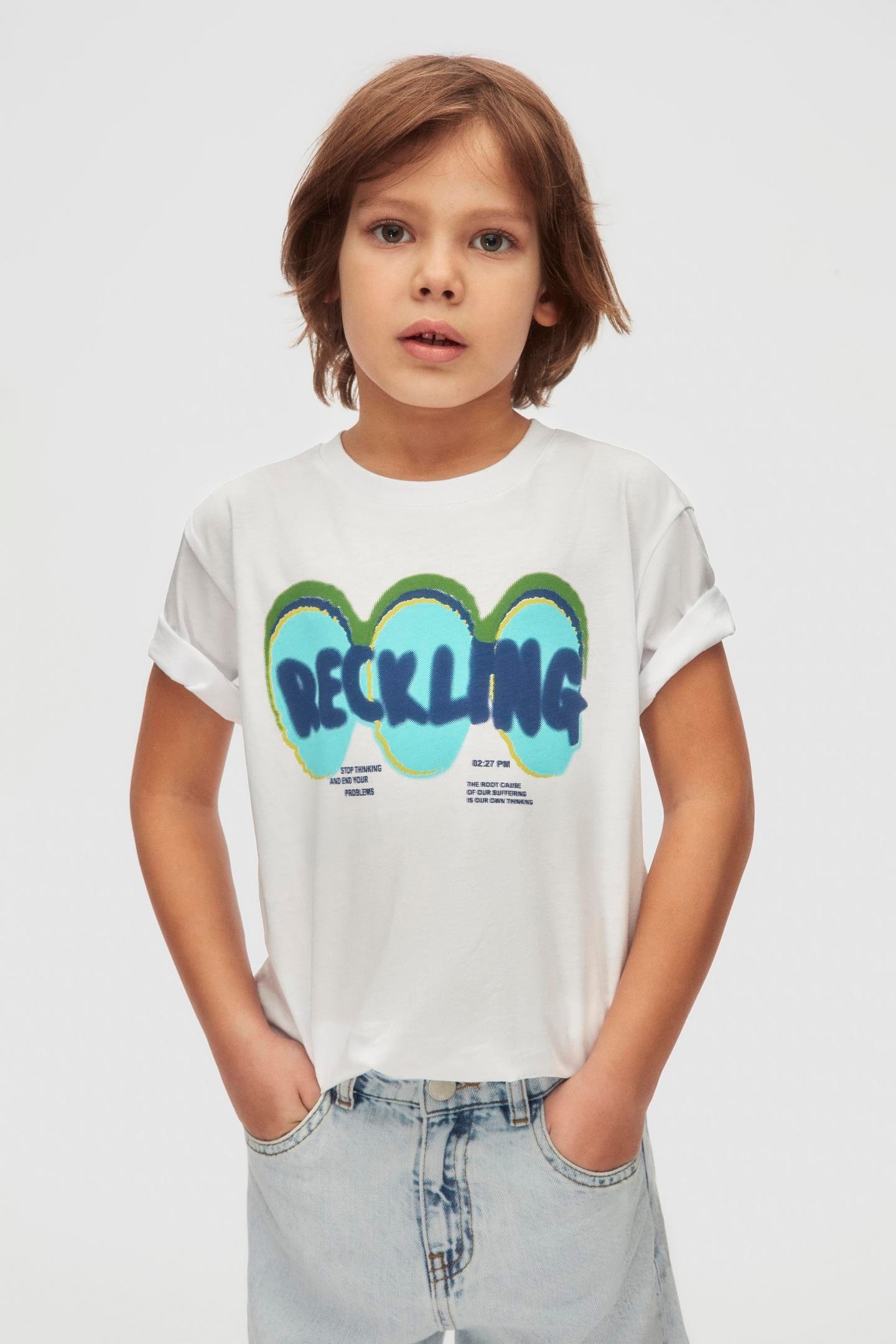 Nk Erkek Çocuk Cause Tshirt 4-8 Yaş Beyaz