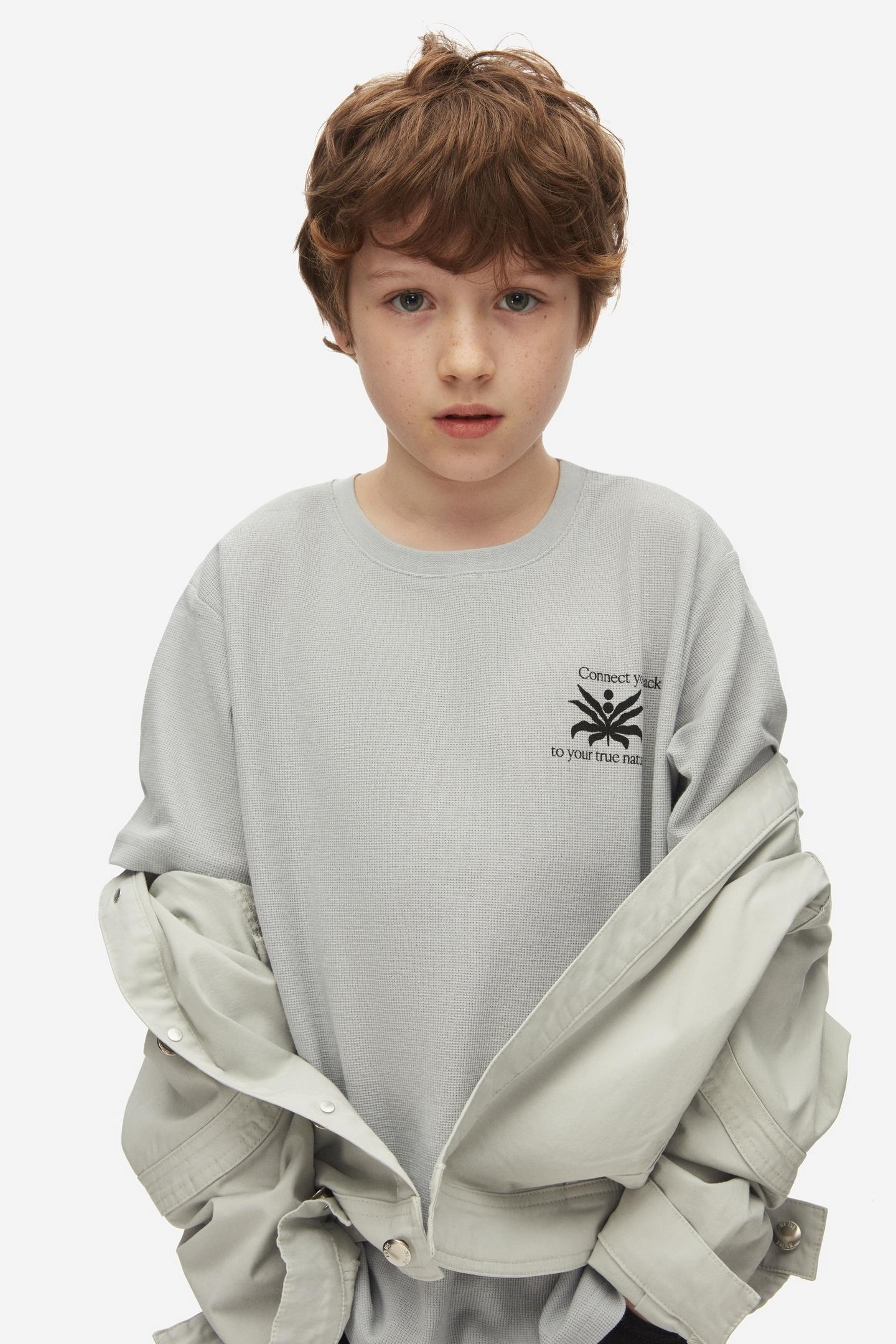 Nk Erkek Çocuk Connect Tshirt 8-14 Yaş Gri