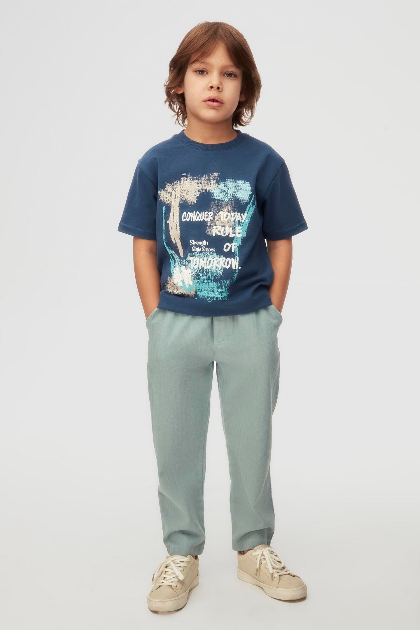 Nk Erkek Çocuk Conquer Tshirt 4-8 Yaş İndigo