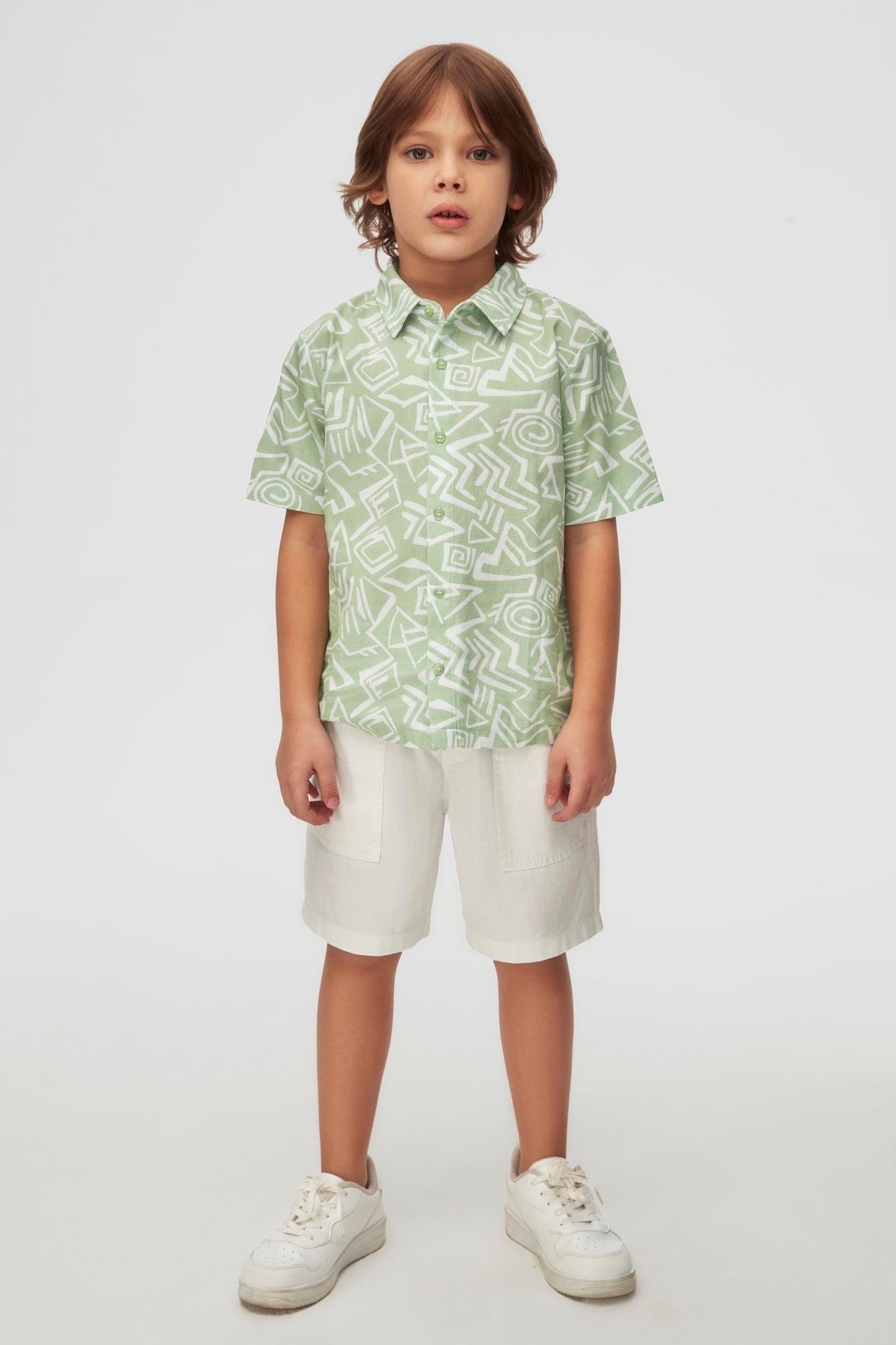 Nk Erkek Çocuk Dublin Şort 4-8 Yaş Beyaz