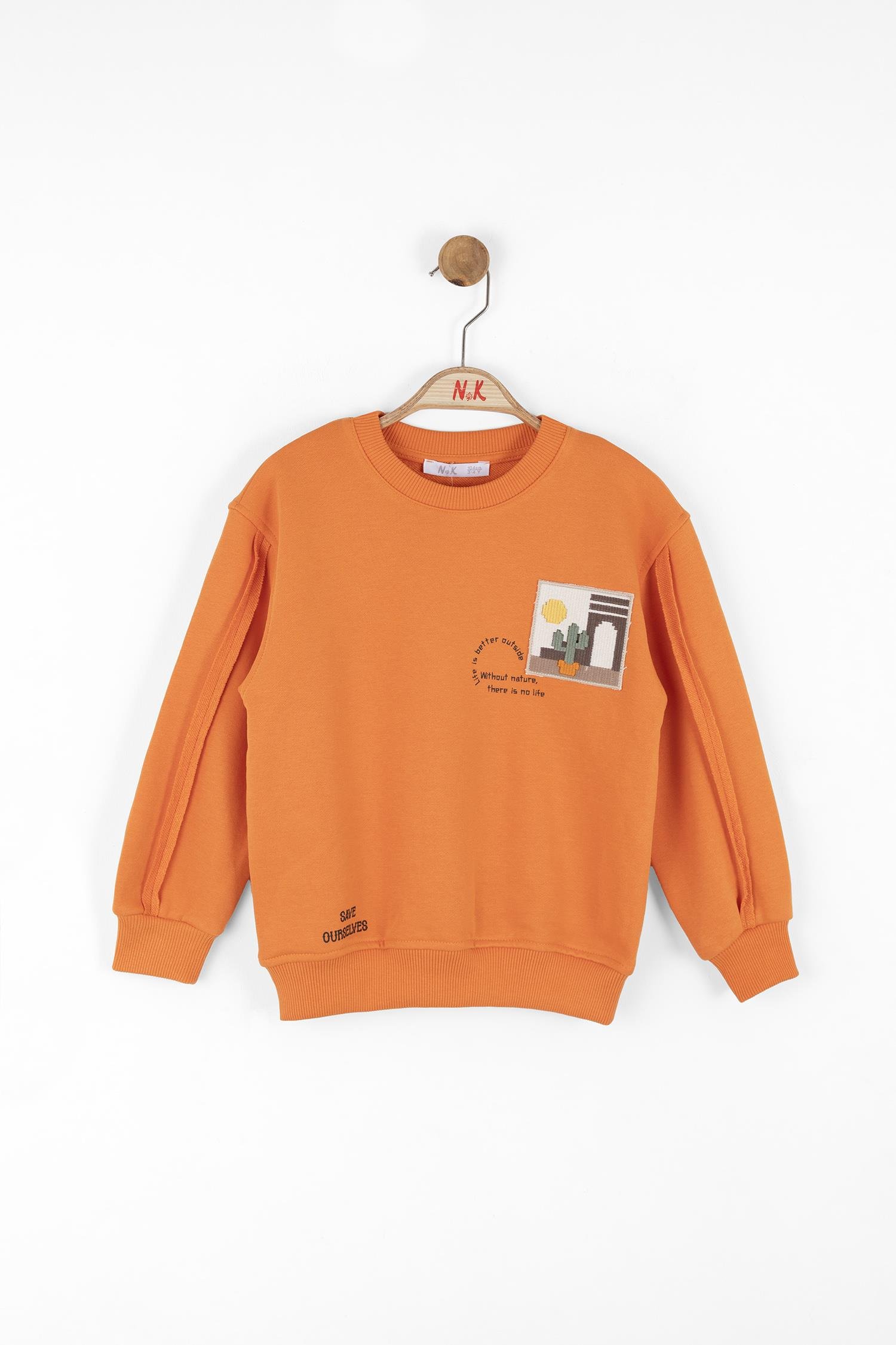 Nk Erkek Çocuk Kaktüs Sweatshirt 4-8 Yaş ORANJ