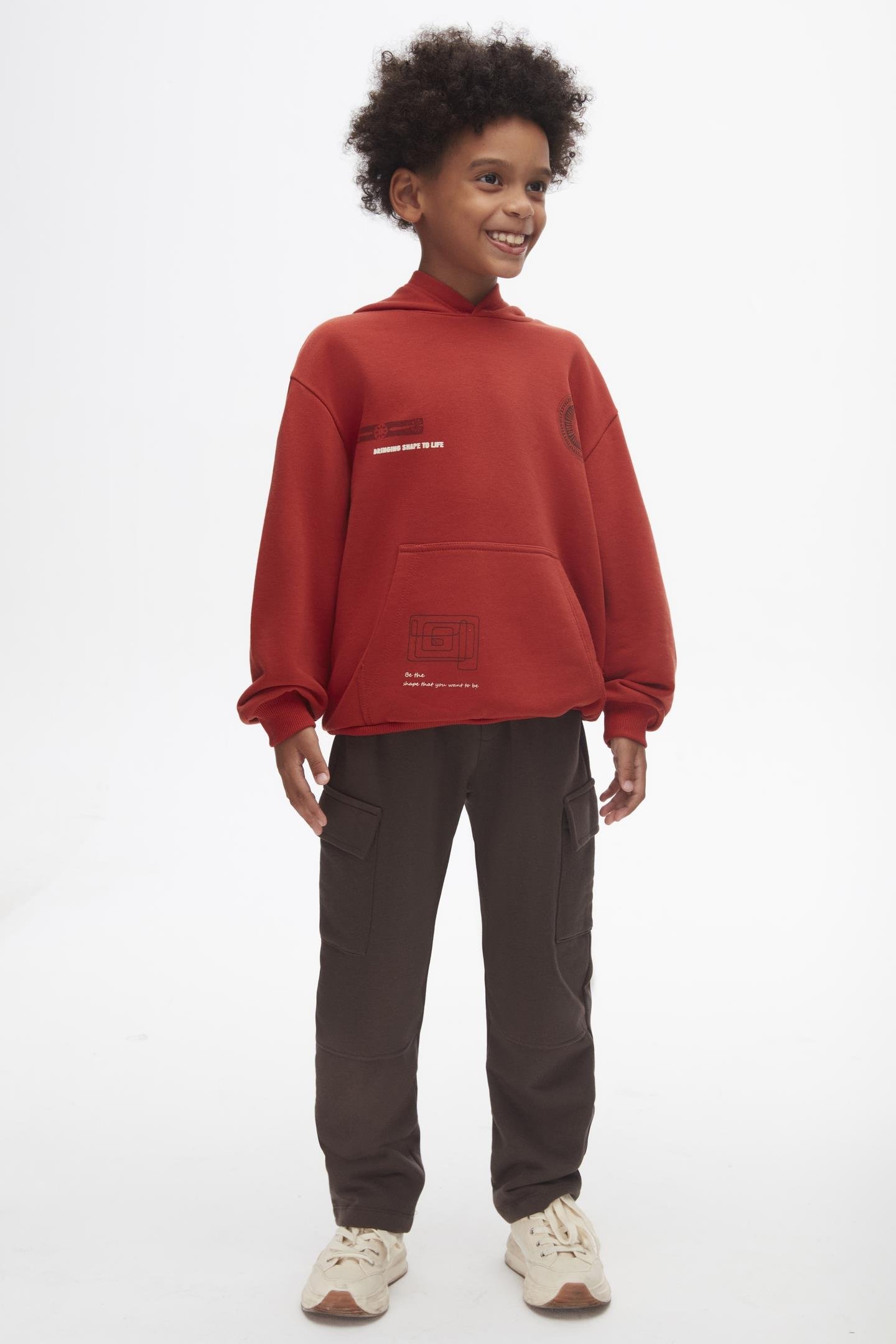 Nk Erkek Çocuk Labirent Sweatshirt 8-14 Yaş KİREMİT