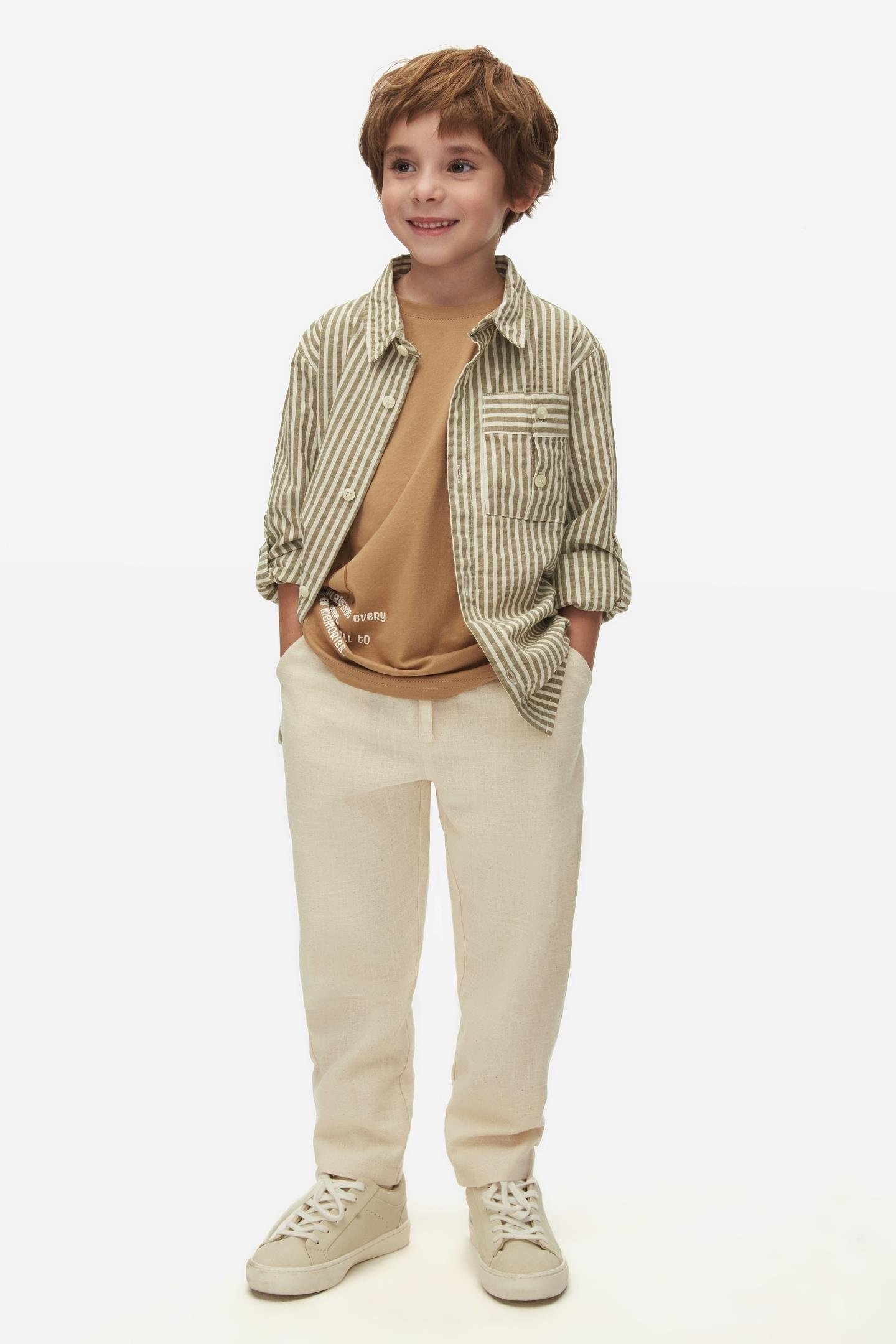 Nk Erkek Çocuk Pekin Pantolon 4-8 Yaş Krem