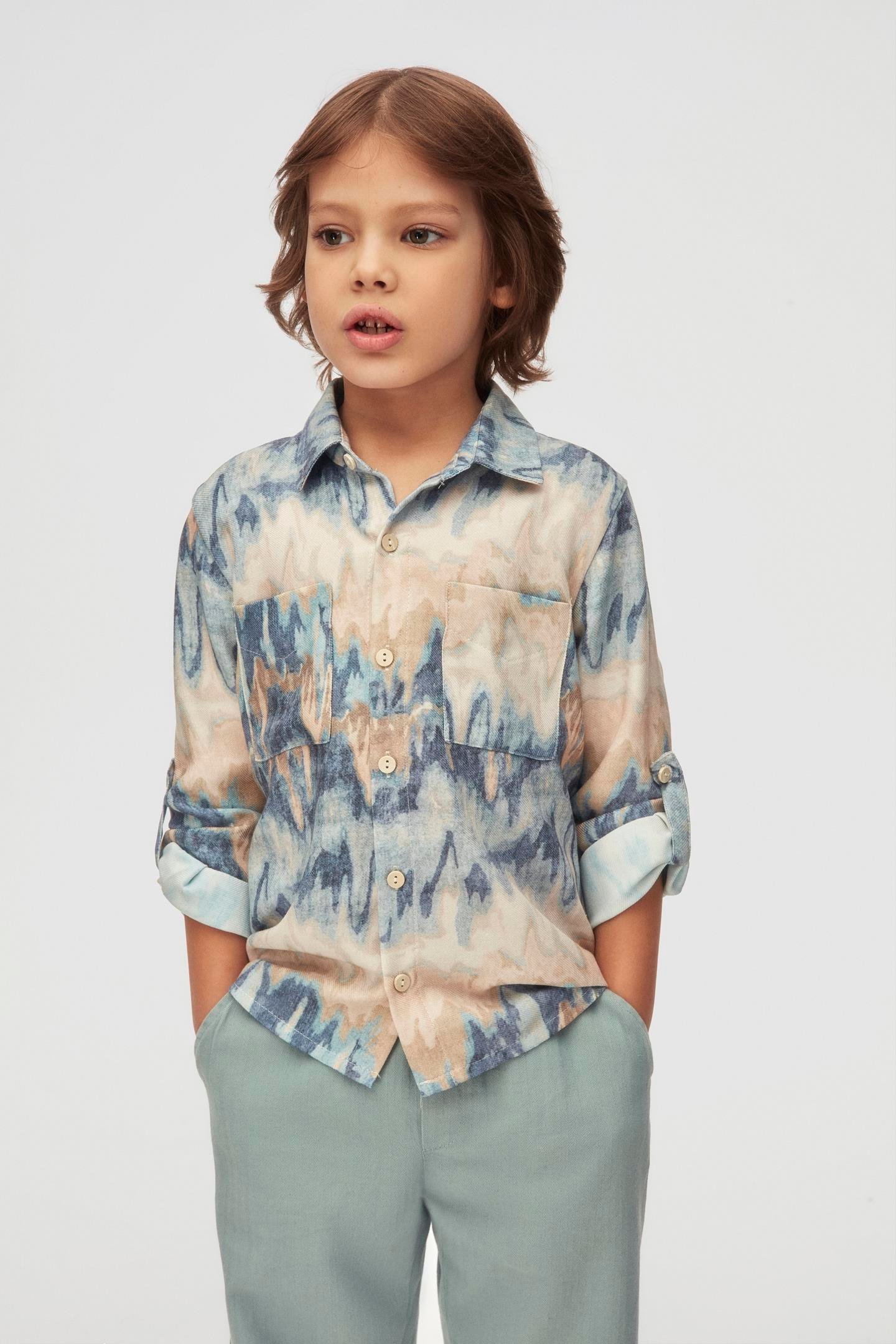 Nk Erkek Çocuk Planet Gömlek 4-8 Yaş Mavi