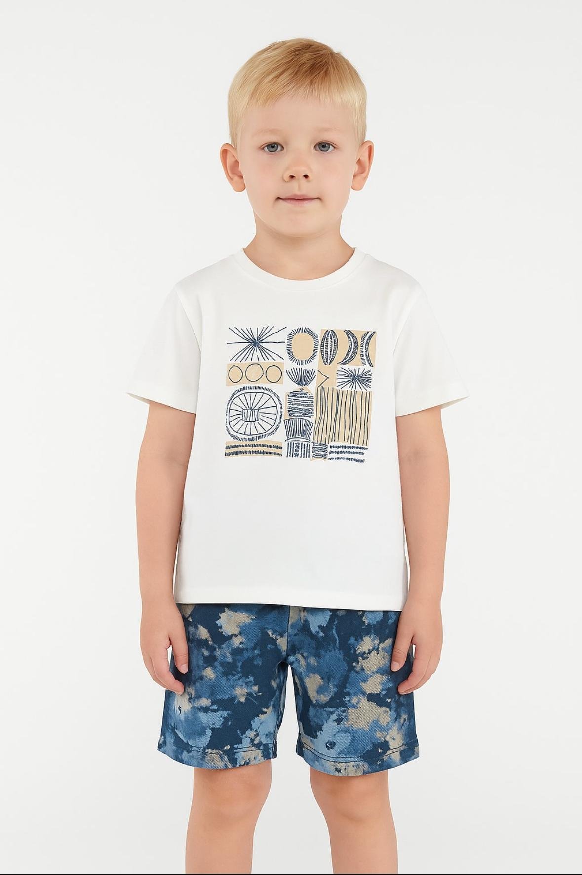 Nk Erkek Çocuk Sicilya Tshirt 4-8 Yaş Ekru