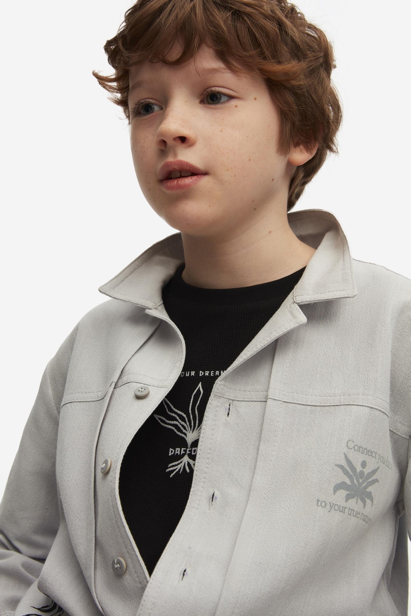 Nk Erkek Çocuk True Gömlek 8-14 Yaş Gri