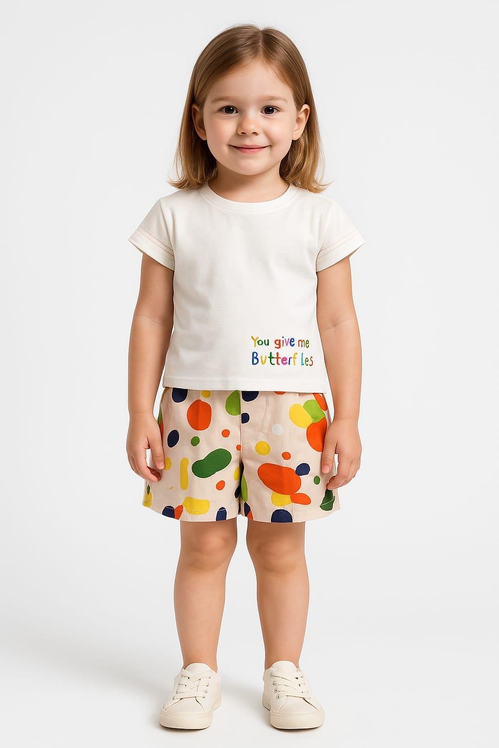 Nk Kız Bebek Colourfuk Tshirt 1-4 Yaş Ekru