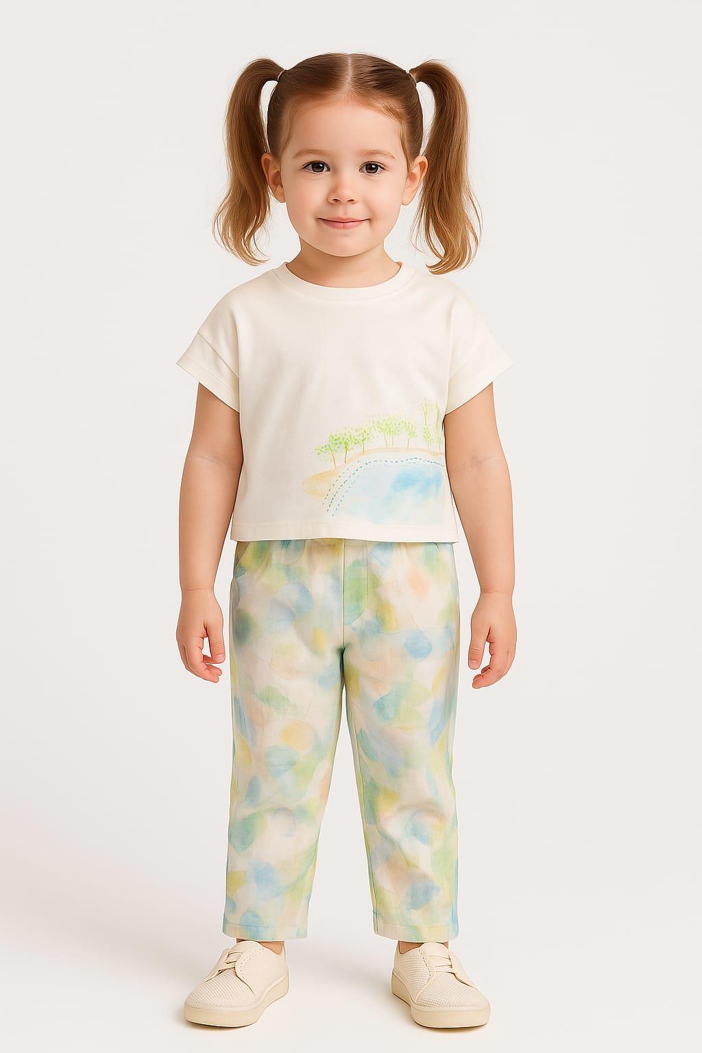 Nk Kız Bebek Village Tshirt 1-4 Yaş Ekru