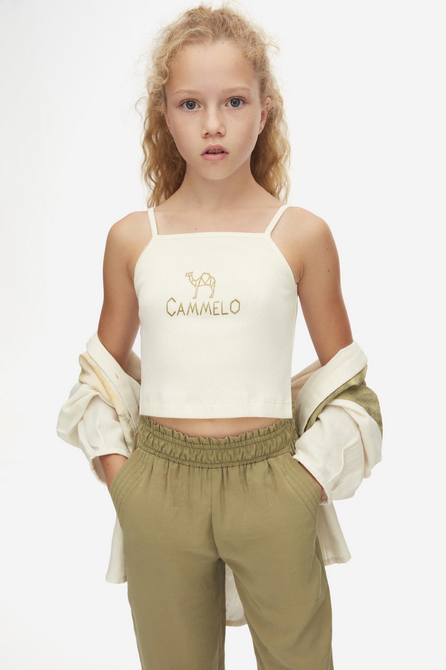 Nk Kız Çocuk Camelo Tshirt 8-14 Krem