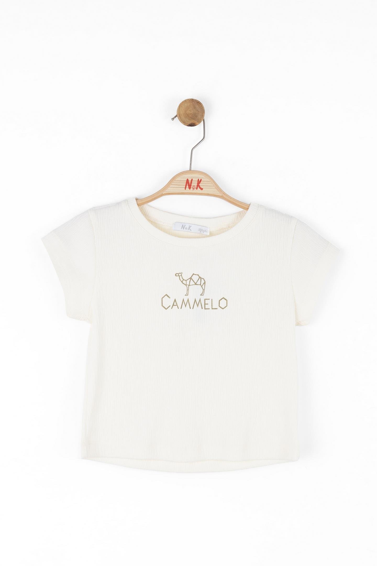 Nk Kız Çocuk CameloTshirt 8-14 Yaş Krem